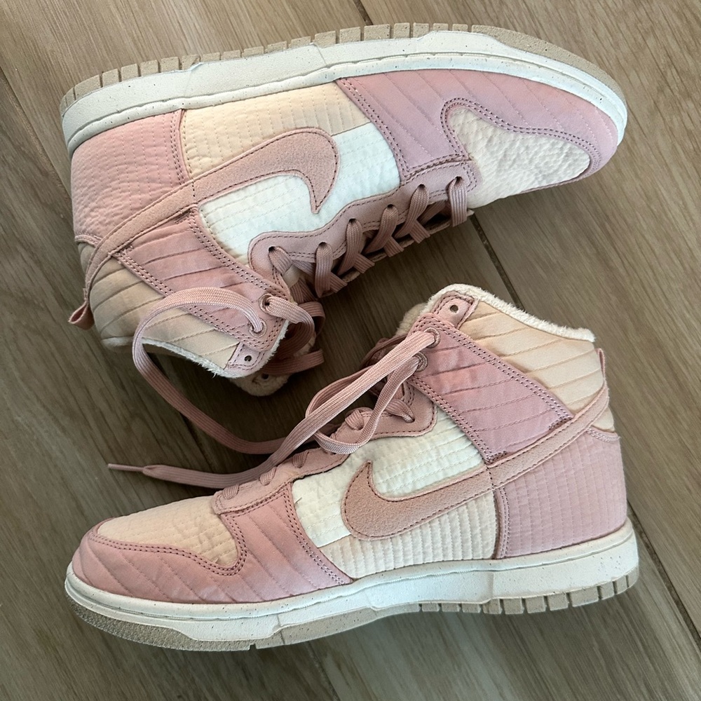 Nike Beige and White High-Top Sneakers! Never worn!